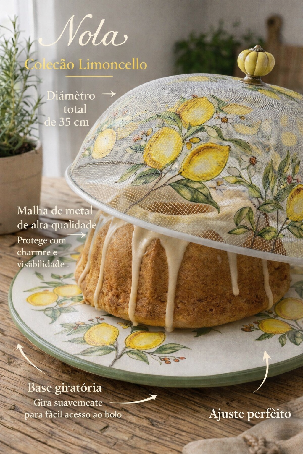 Boleira Biscoiteira Lemoncello