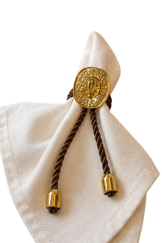 Porta Guardanapo Rope Gold