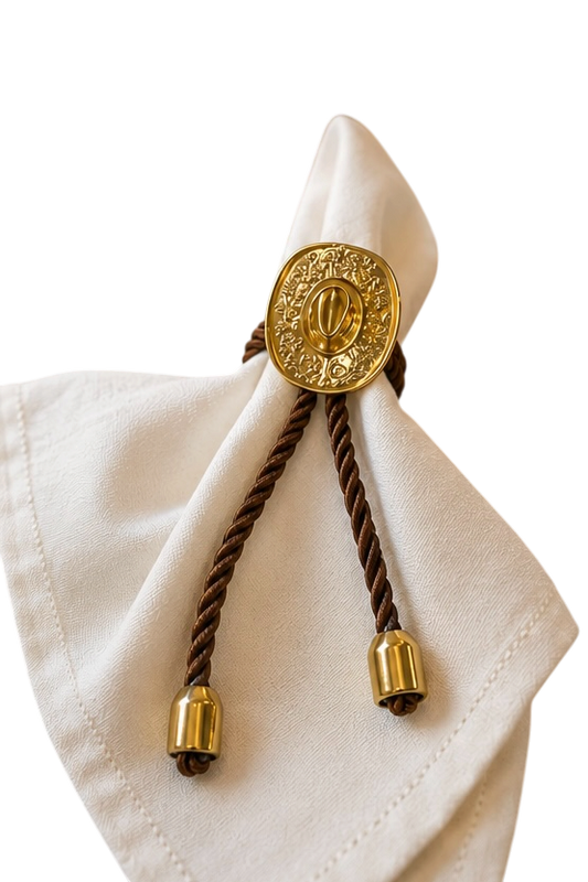 Porta Guardanapo Rope Gold