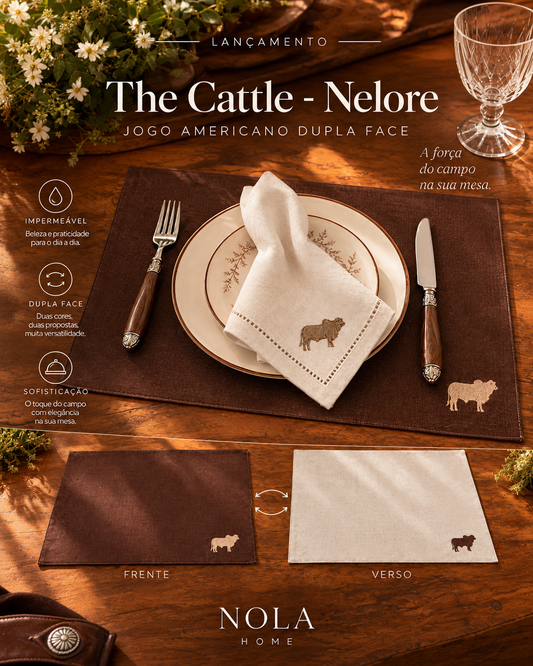 Jogo Americano Bordados Nelore-The Cattle