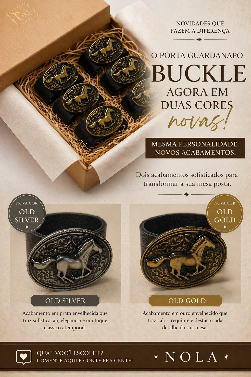 Porta Guardanapo Buckle