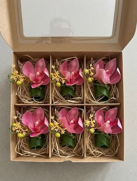 Porta Guardanapo Orquidea Cymbidus Rosa