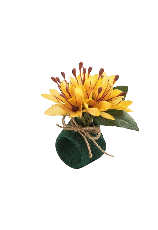 Porta Guardanapo Lirio Amarelo