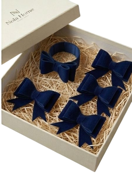 Porta Guardanapo Laço Navy