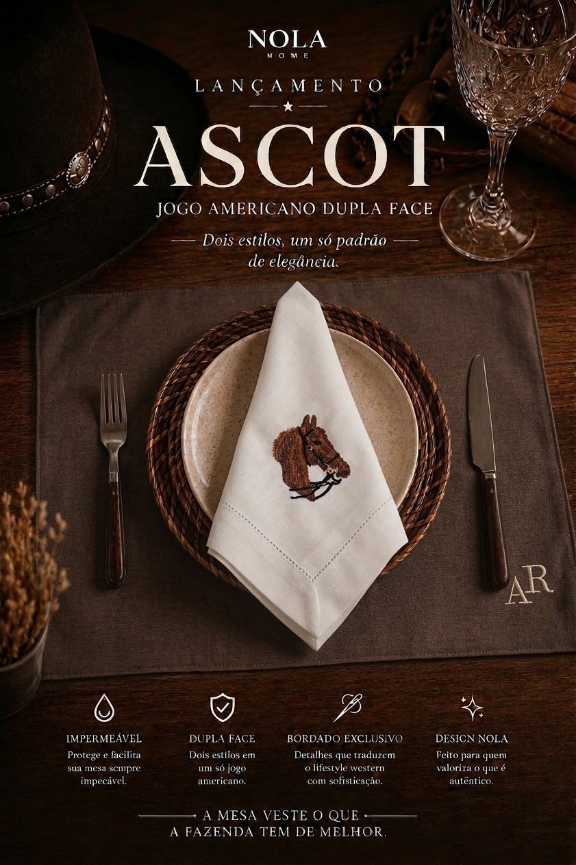 Jogo Americano Bordados Ascot