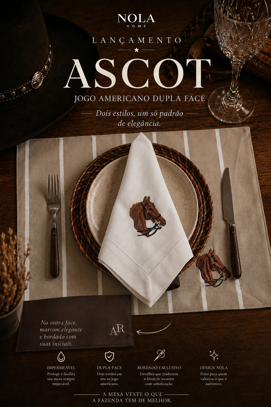 Jogo Americano Bordados Ascot